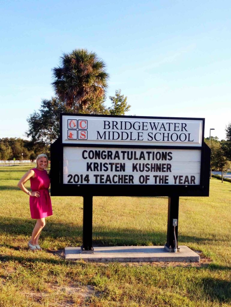 bucketlistteacherofyearkushner Central Florida Lifestyle The bucket list item Kristen cherishes most is winning Teacher of the Year