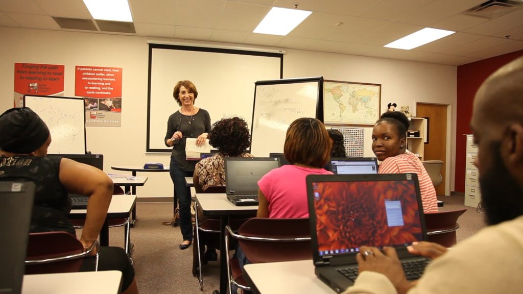 dreamlabtutor Central Florida Lifestyle Francesca Mathews one of the Adult Literacy Leagues long time tutors teaches adult students in the new GED lab