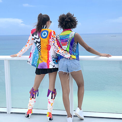 IMG22891 Central Florida Lifestyle two women showing off their sprayed in style ready to wear art pieces