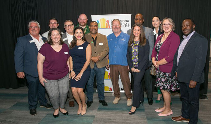 Photo of the Lake Nona Board of Directors at the Orlando Mayor Buddy Dyer luncheon.