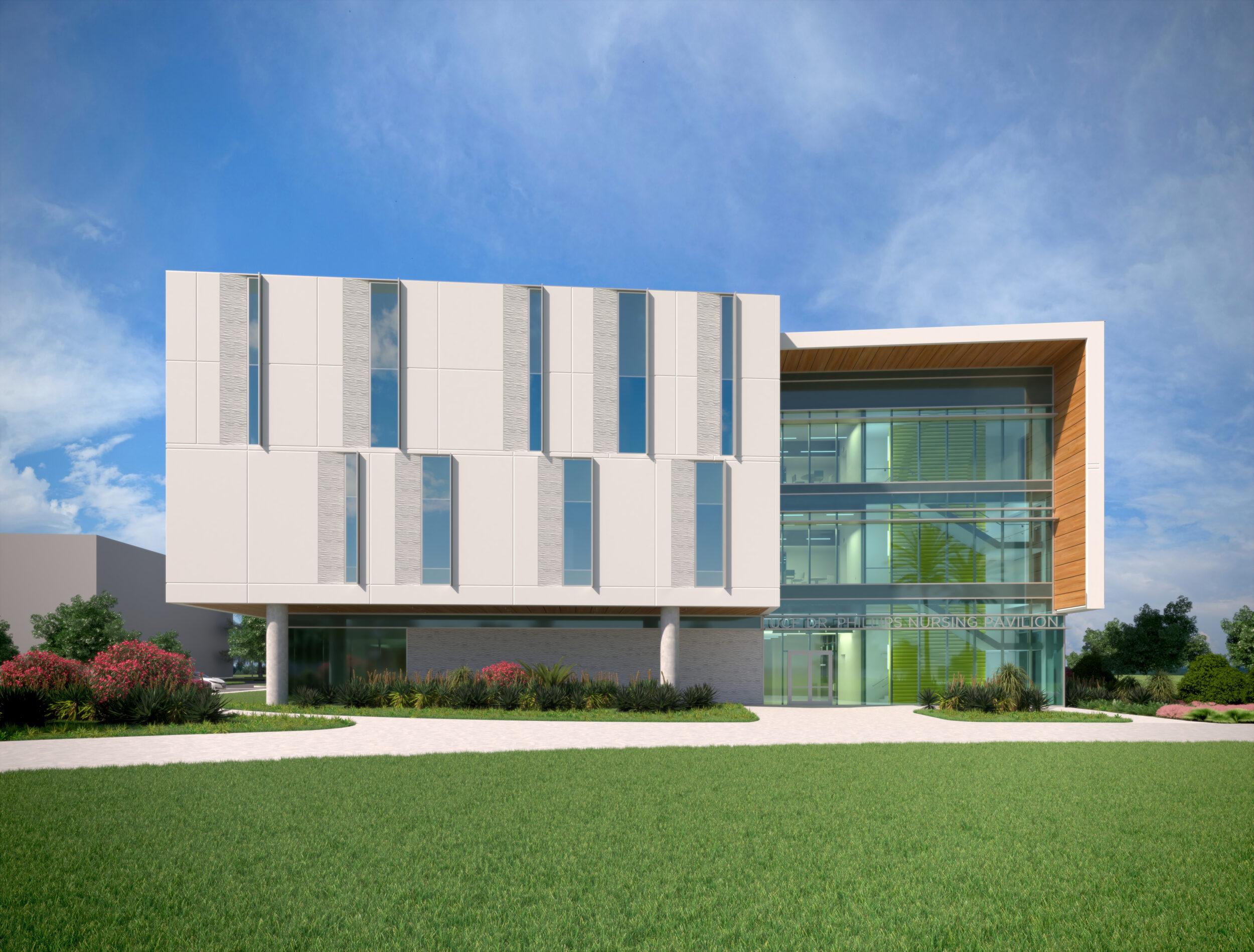 exterior of the nursing pavilion. 