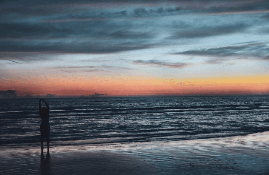 A woman at the beach, starting over in Florida